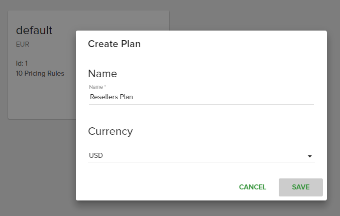 Create billing plan