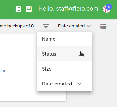 Staff / Cloud / Volume backups — Fleio 2026.04 documentation